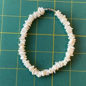 Elegant White Beaded Anklet